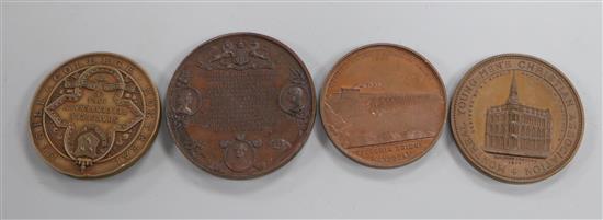 19th century Canadian Commemorative Medals, (4)